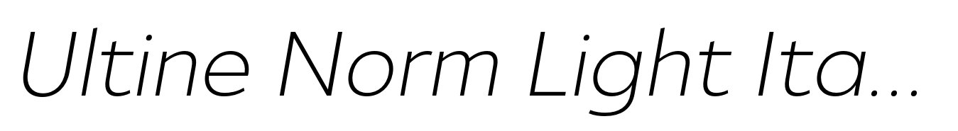 Ultine Norm Light Italic